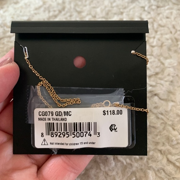 Coach Pave Bow Necklace - gold chain with colorful stones in the bow 🌈 - Picture 3 of 3